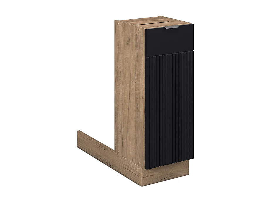 Kücheninsel schwarz gestreift 30x70x82 fame-line