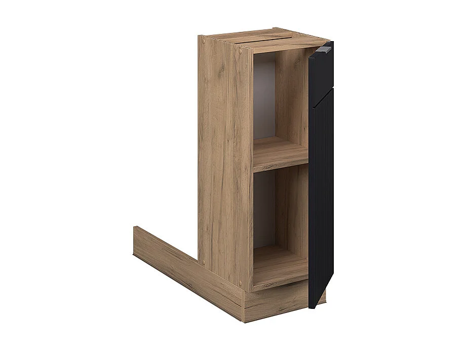 Îlot de cuisine noir rayé 30x70x82 fame-line