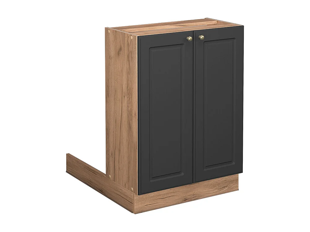 Îlot de cuisine anthracite-or 60x30x82 fame-line