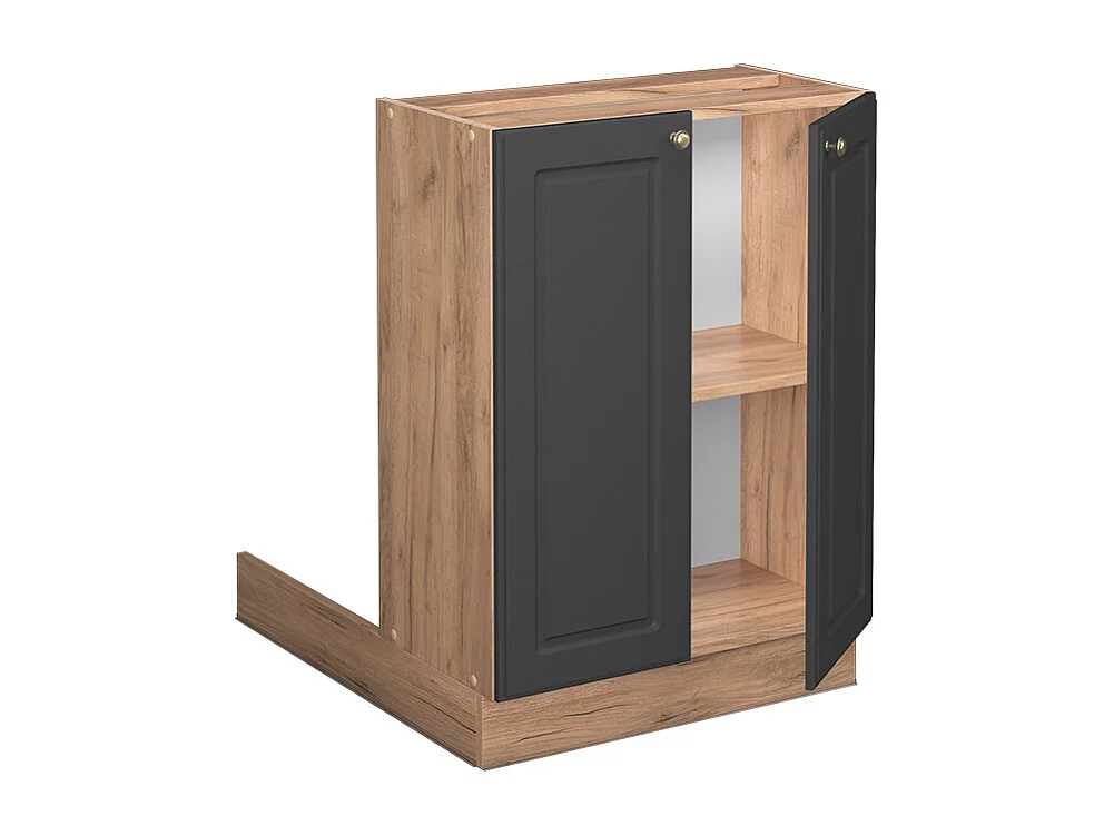 Îlot de cuisine anthracite-or 60x30x82 fame-line