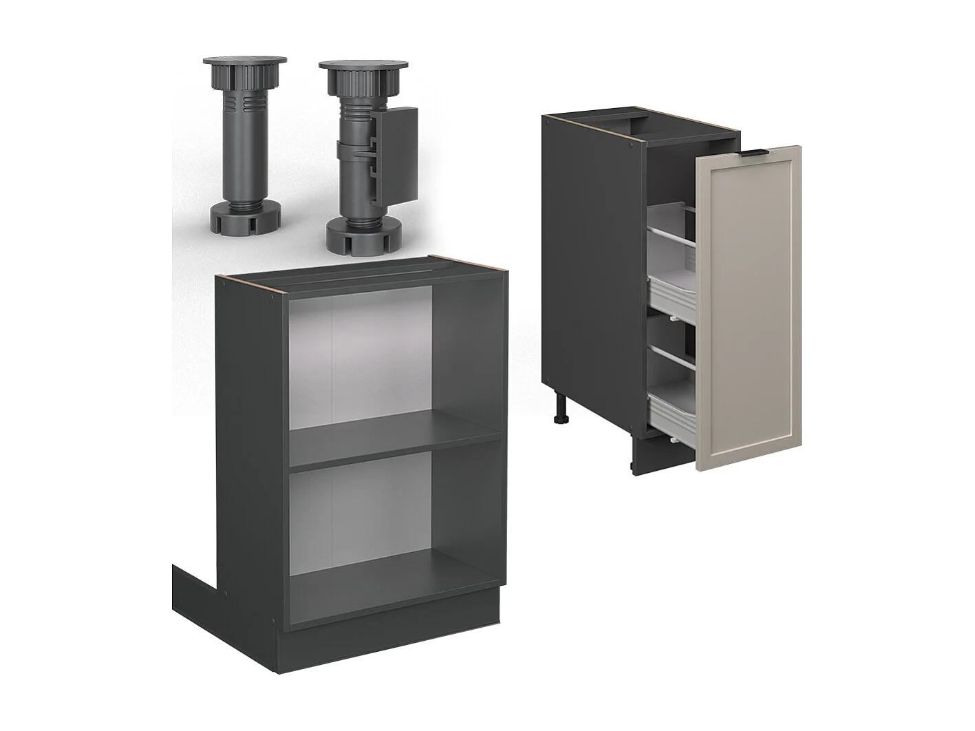 Isola cucina grigiobeige 90x60x82 fame-line