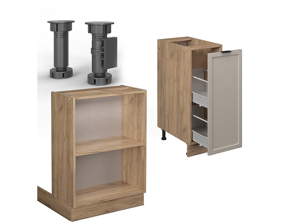 Îlot de cuisine grisbeige 90x60x82 fame-line