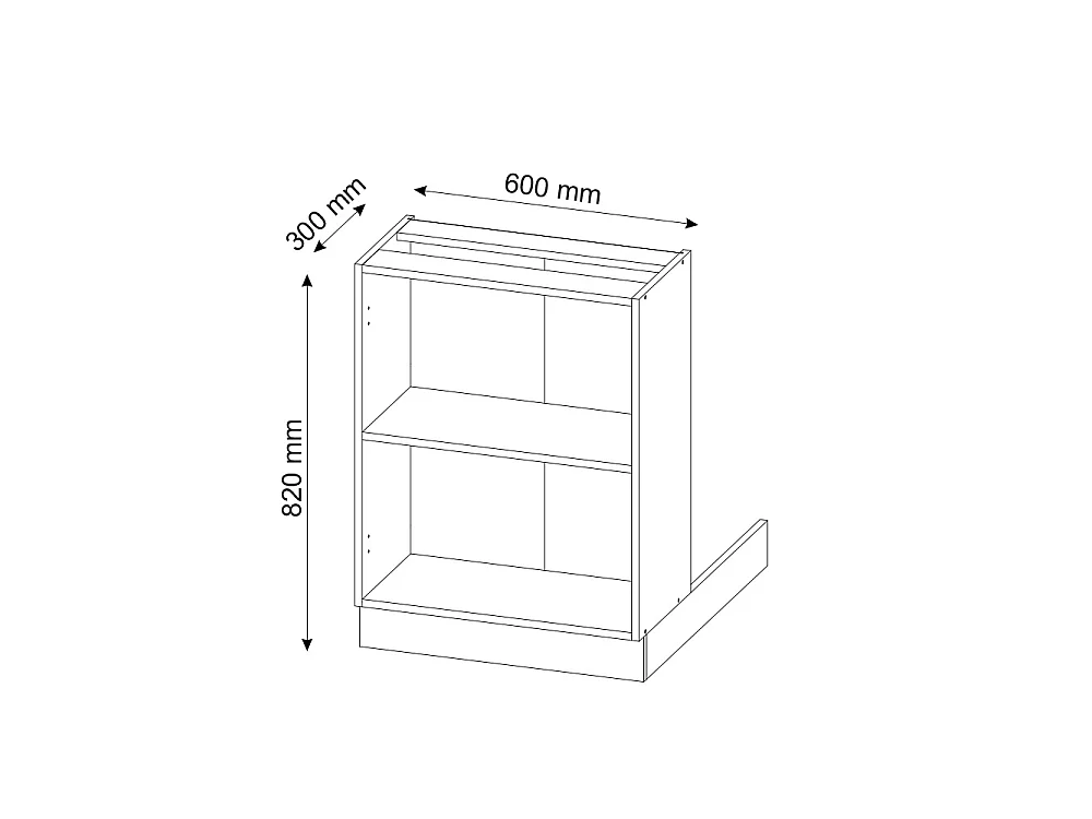 Armário de cozinha com ilha branco 60x30x82 fame-line