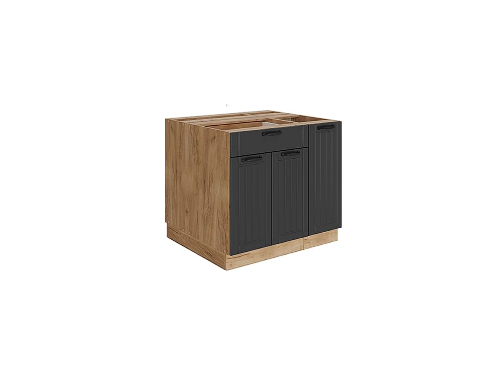 Îlot de cuisine gris foncé 90x60x82 fame-line