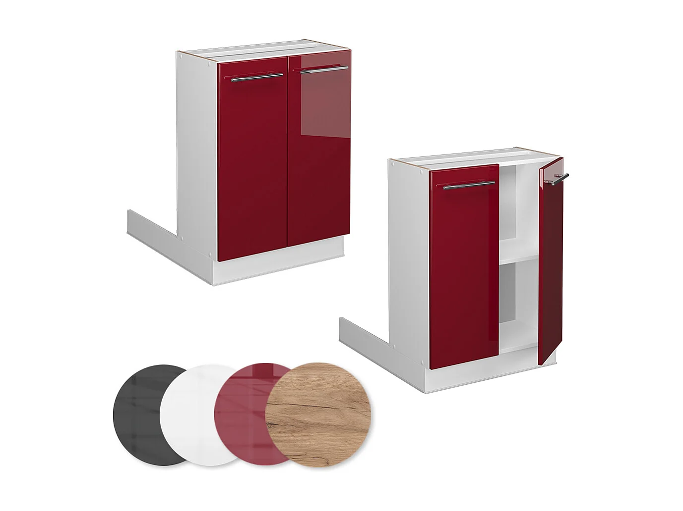 Kücheninsel bordeaux hochglanz 60x30x82 fame-line