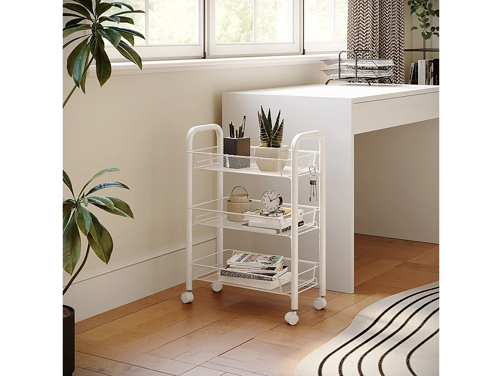 Conteneur à roulettes blanc 45x27x64 tarro