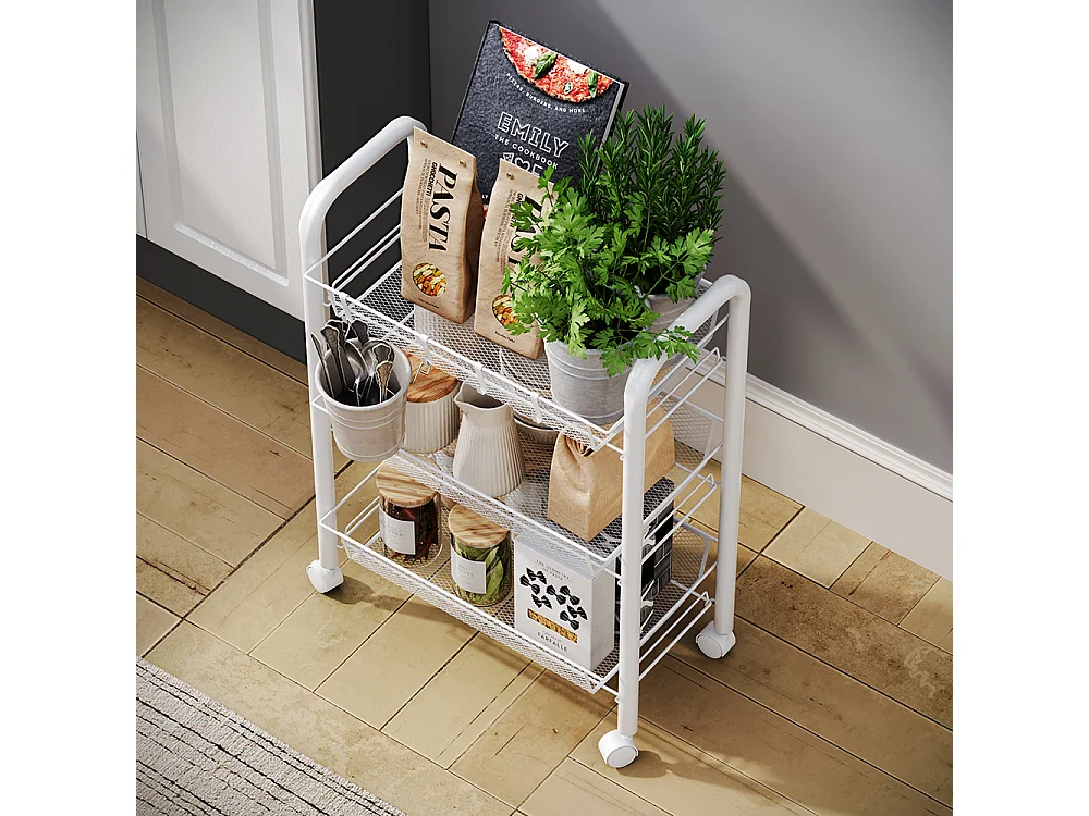 Conteneur à roulettes blanc 45x27x64 tarro