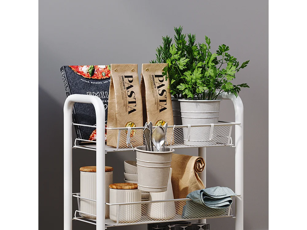 Rolling container white 45x27x64 tarro