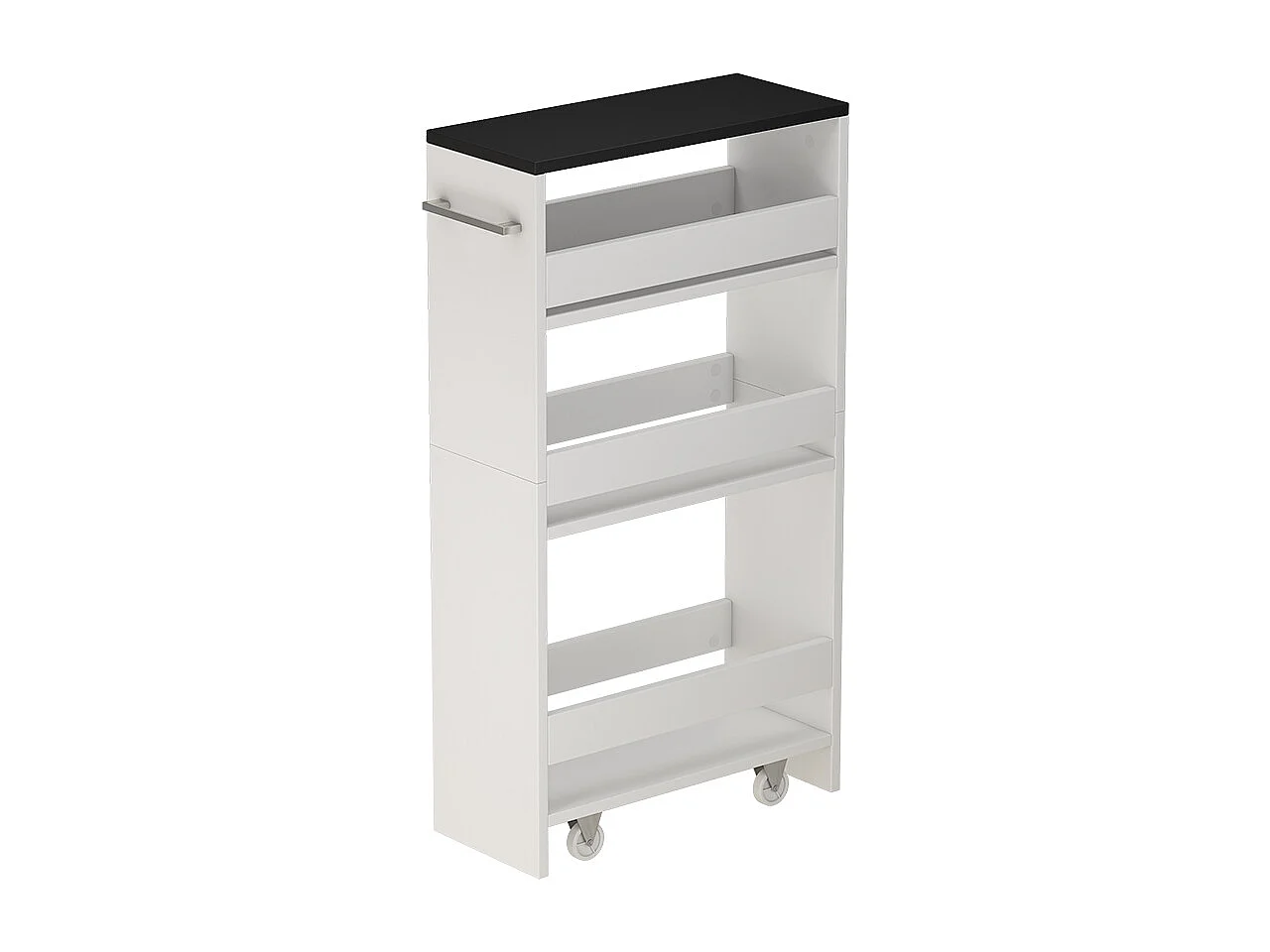 Caisson à roulettes blanc/anthracite 20x46x84.4 rivo