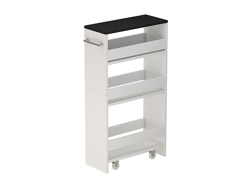 Mueble con ruedas blanco/antracita 20x46x84.4 rivo