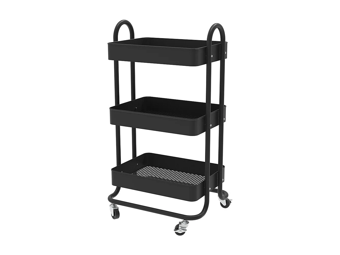 Caisson à roulettes noir 45.9x34x78.7 tron