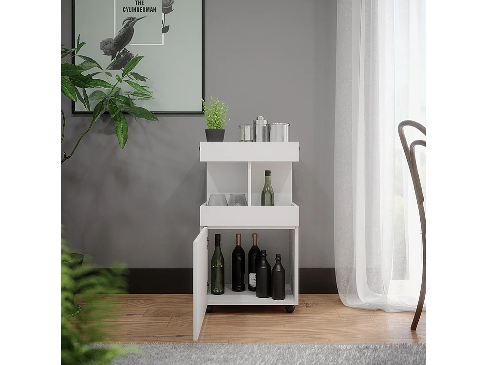 Caisson à roulettes blanc 50x41x88.6 kamber