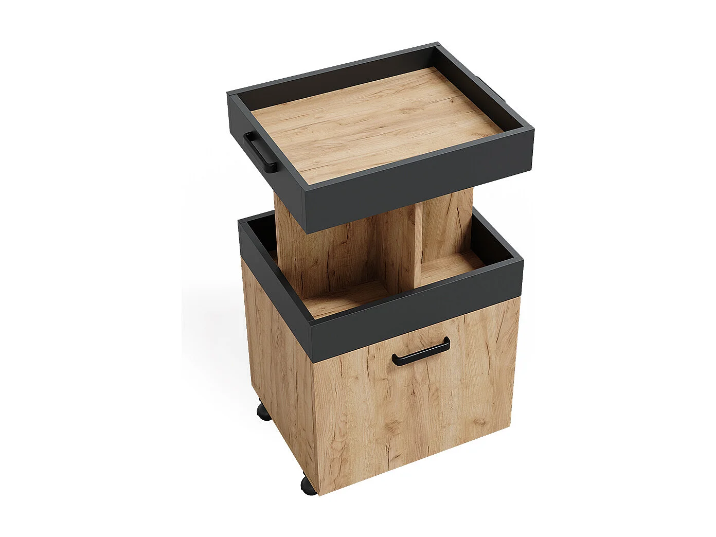 Caisson à roulettes chêne de force doré 50x41x88.6