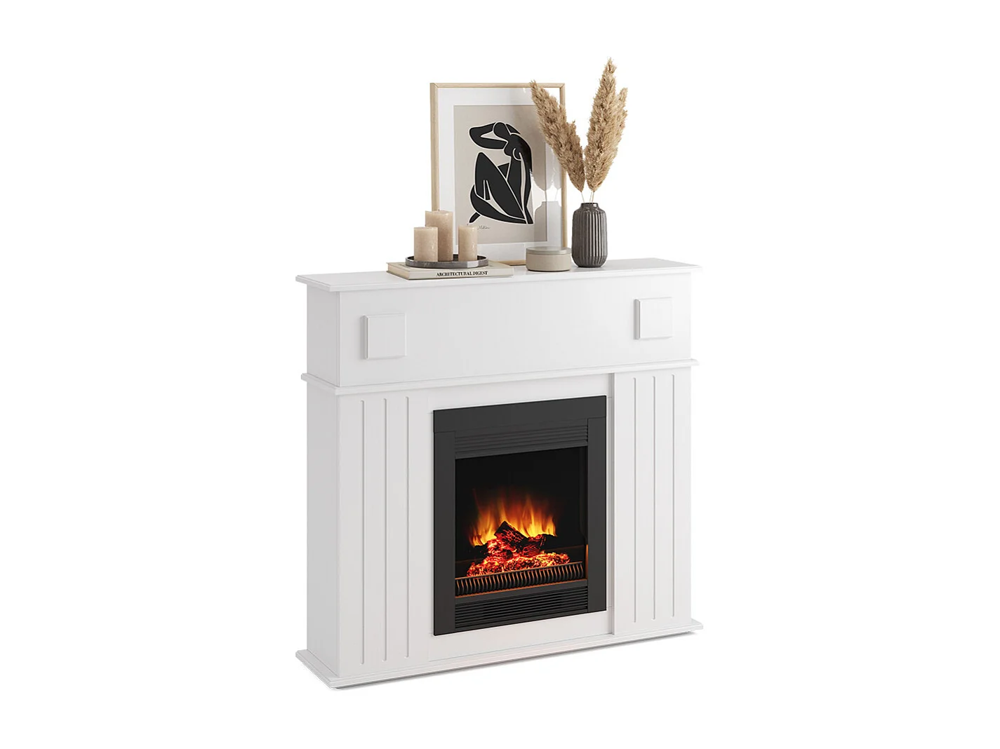 Marco para chimenea blanco 109x26x100