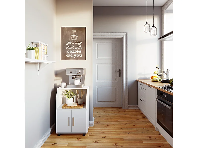 Rollcontainer weiß 55x38.4x83.8 elio