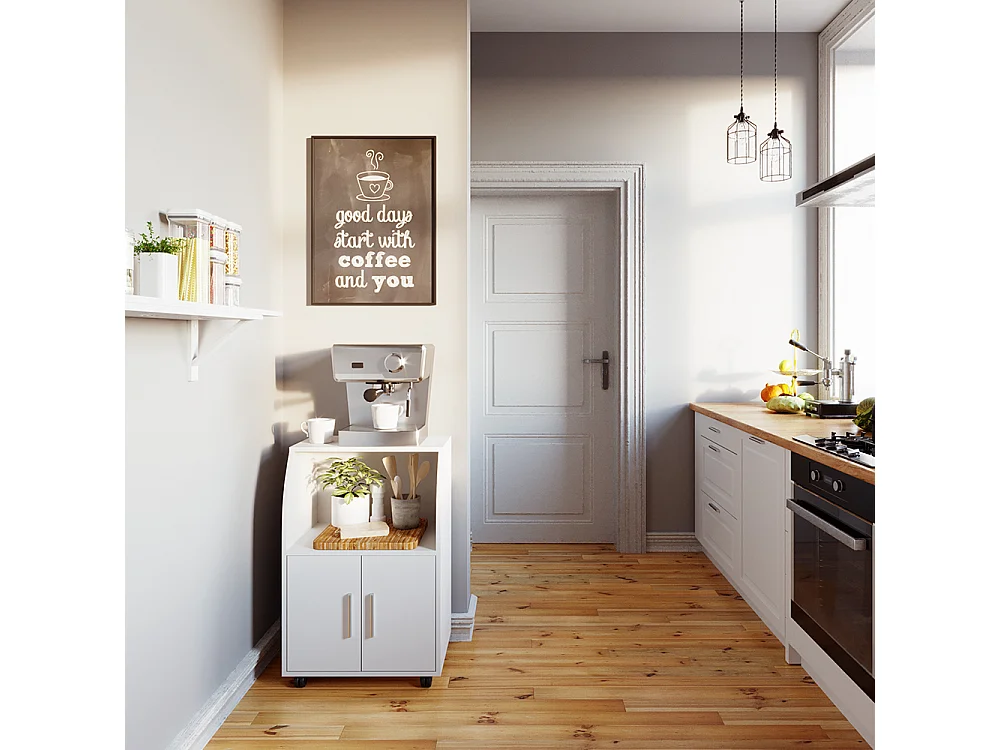 Caisson à roulettes blanc 55x38.4x83.8 elio