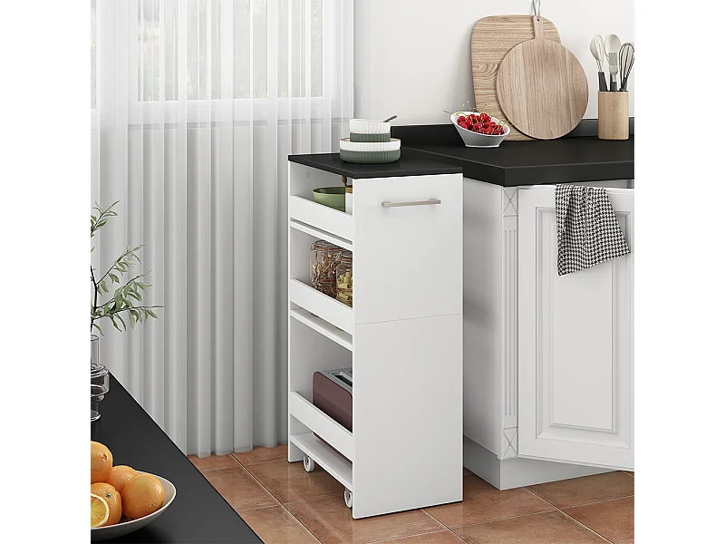 Caisson à roulettes blanc/anthracite 30x46x84.8 rivo