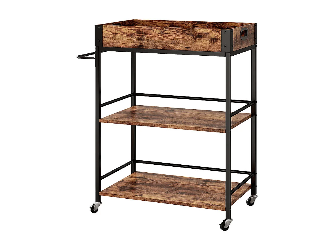 Caisson à roulettes chêne rustique 65x40x84.5 fyrk