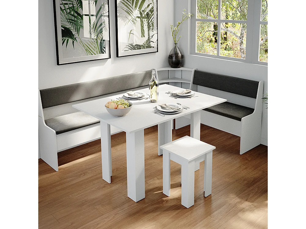 Groupe de banquettes dangle blanc 210x150x80 roman
