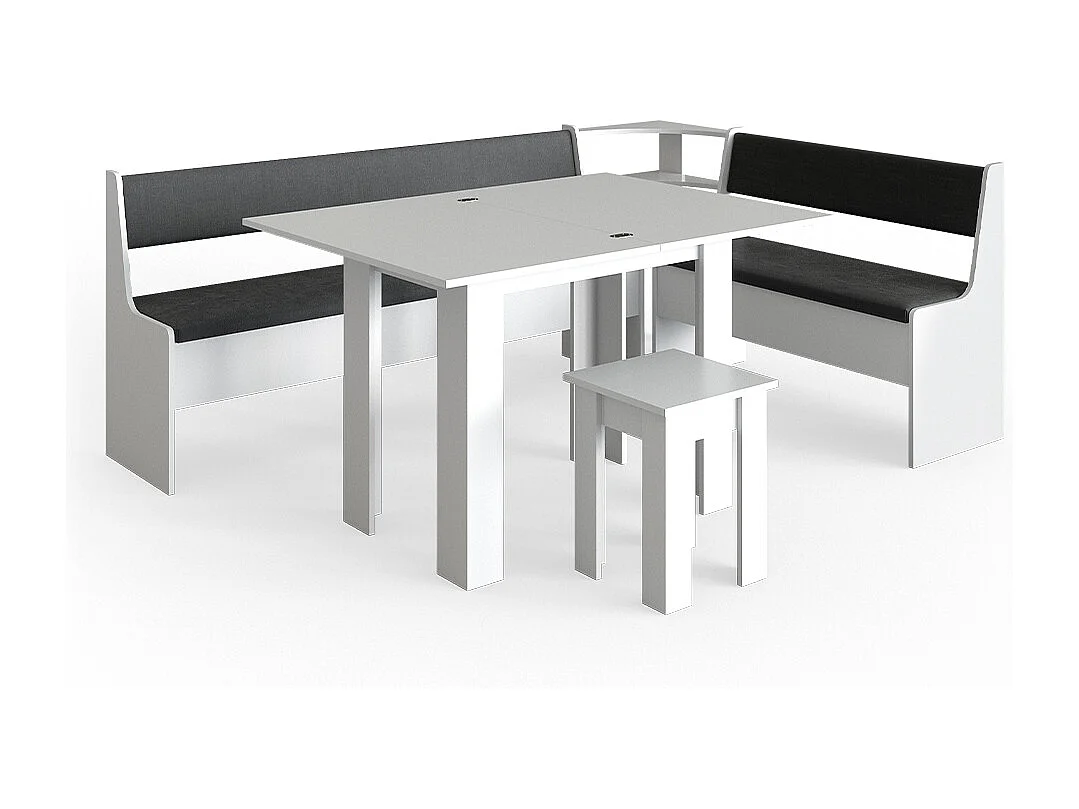 Groupe de banquettes dangle blanc 210x150x80 roman