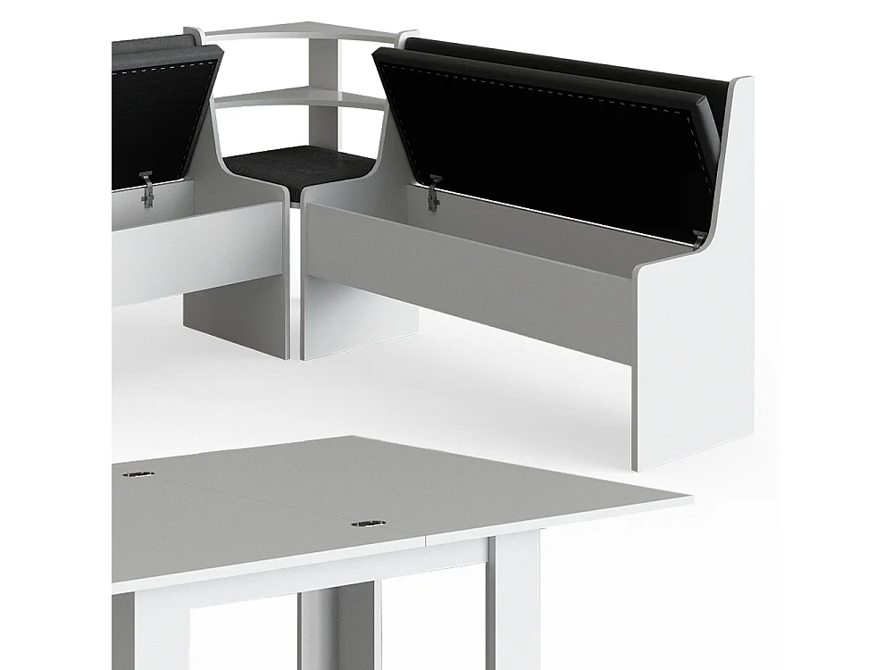 Groupe de banquettes dangle blanc 210x150x80 roman