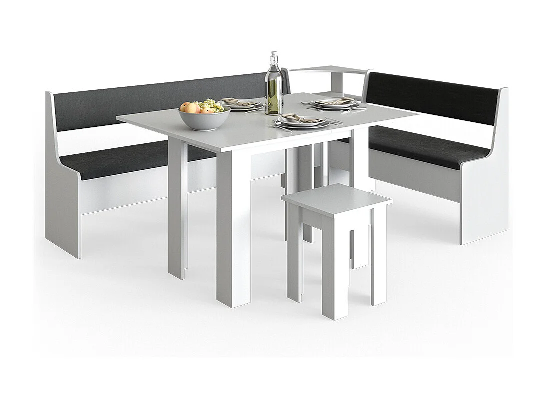 Groupe de banquettes dangle blanc 210x150x80 roman