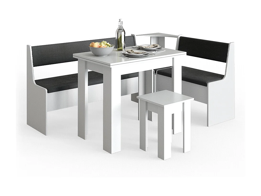 Groupe de banquettes dangle blanc 180x120x80 roman