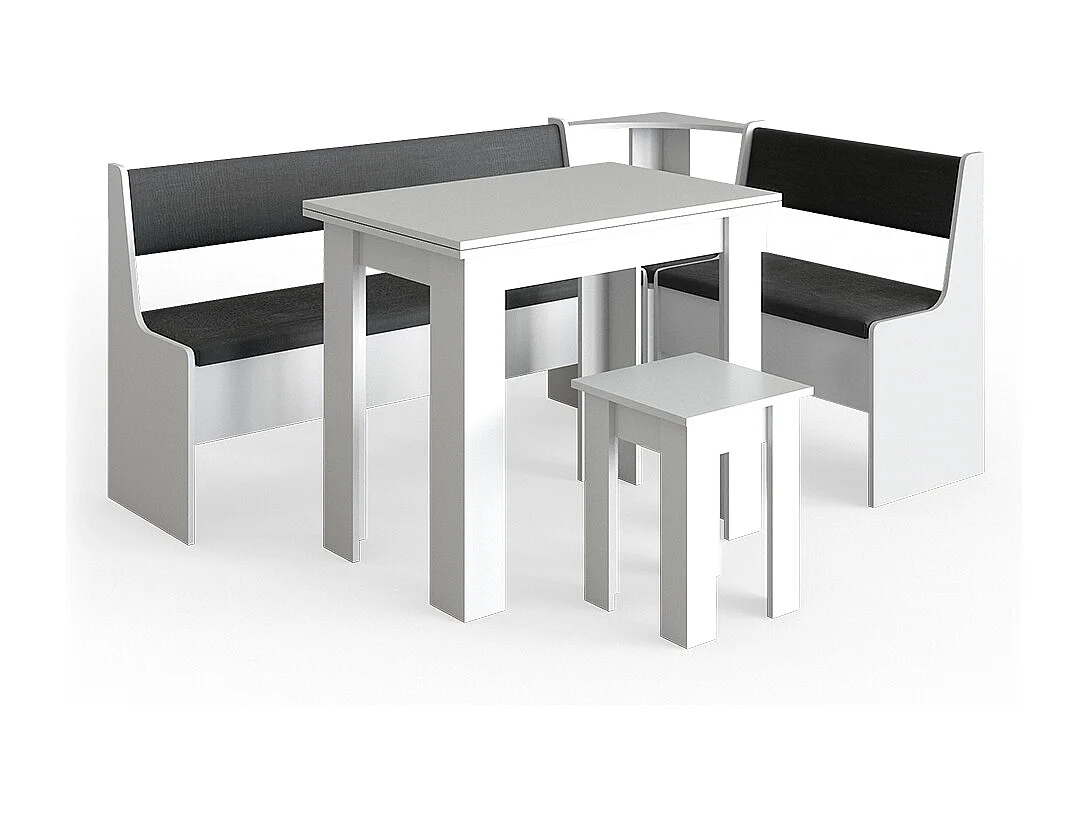 Groupe de banquettes dangle blanc 180x120x80 roman