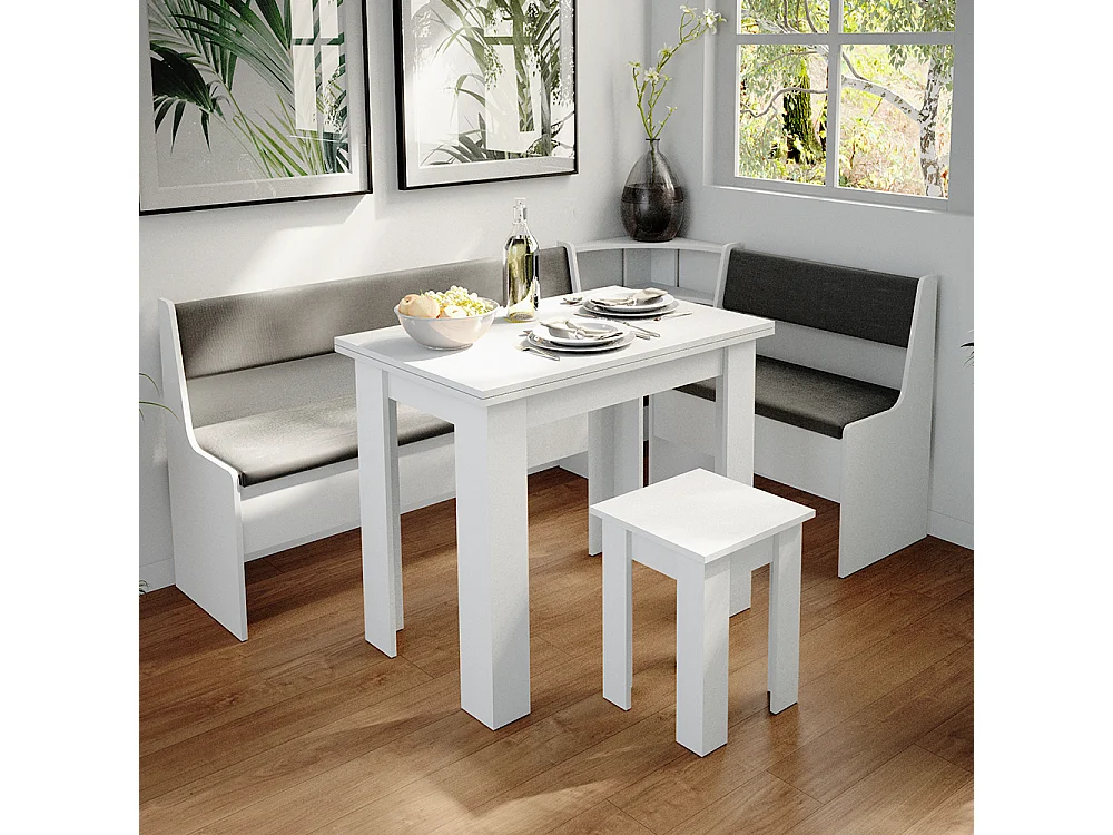 Groupe de banquettes dangle blanc 180x120x80 roman