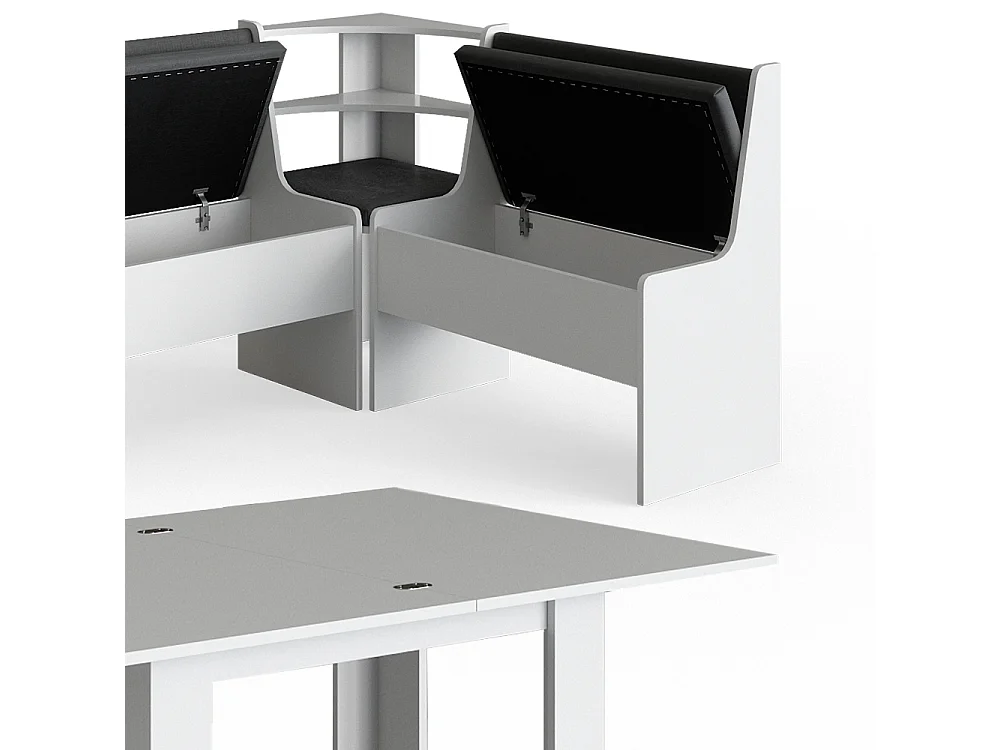 Groupe de banquettes dangle blanc 180x120x80 roman