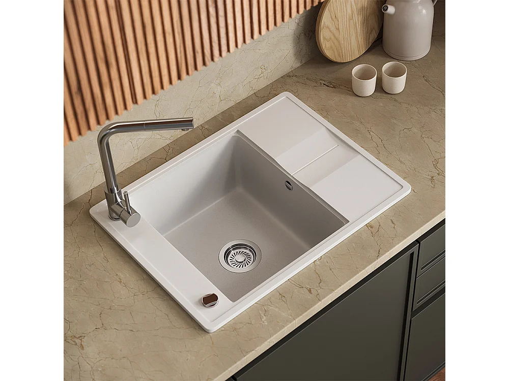 Evier blanc 67x50x20 osaka