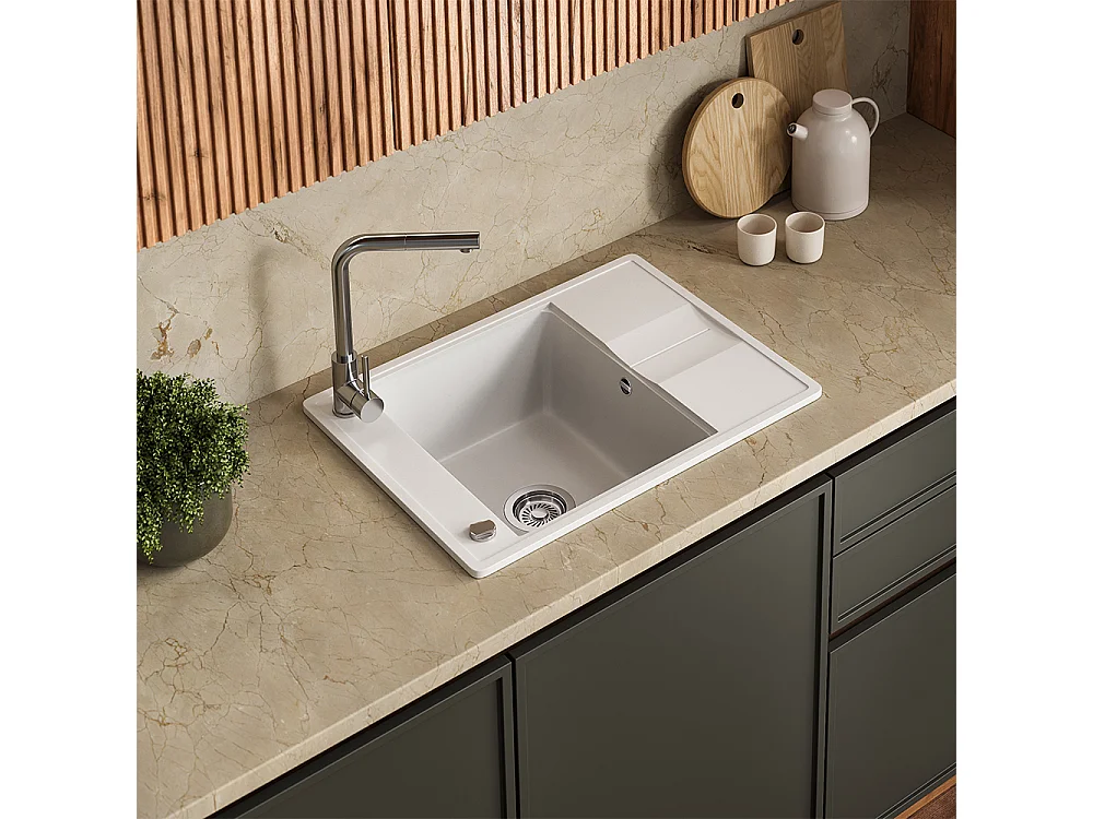 Evier blanc 67x50x20 osaka