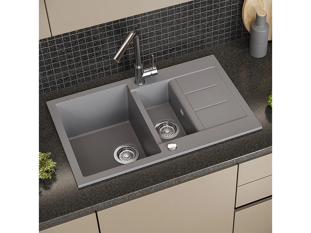 Evier gris 80x50x20 seattle