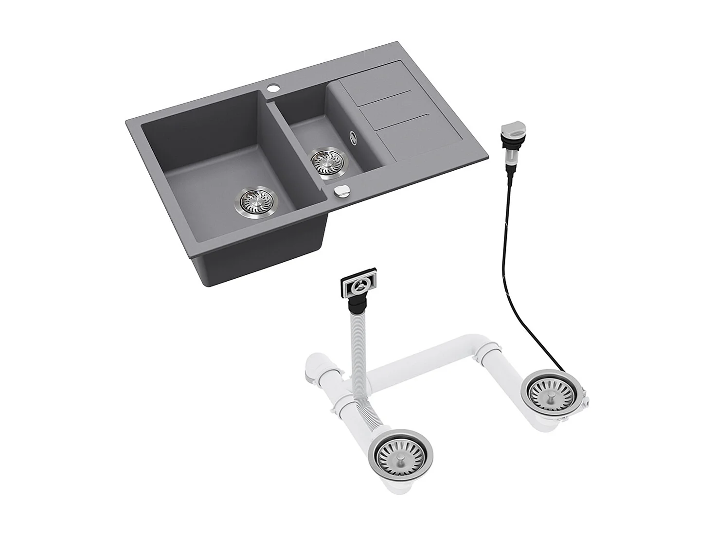 Evier gris 80x50x20 seattle