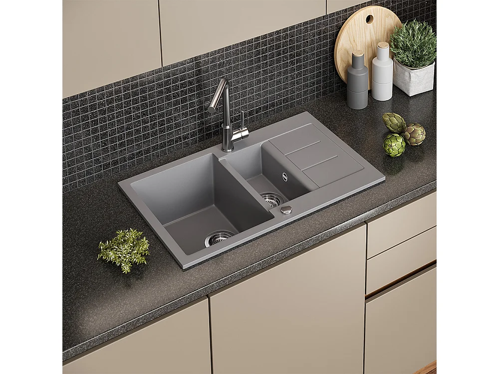 Evier gris 80x50x20 seattle