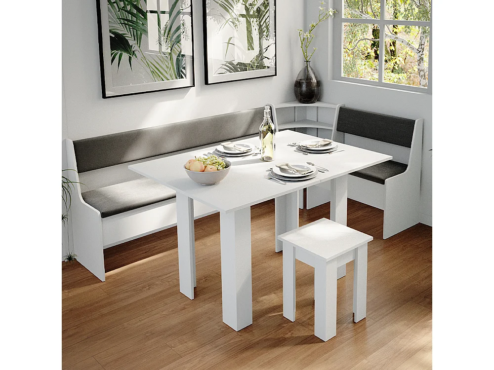 Groupe de banquettes dangle blanc 210x120x80 roman