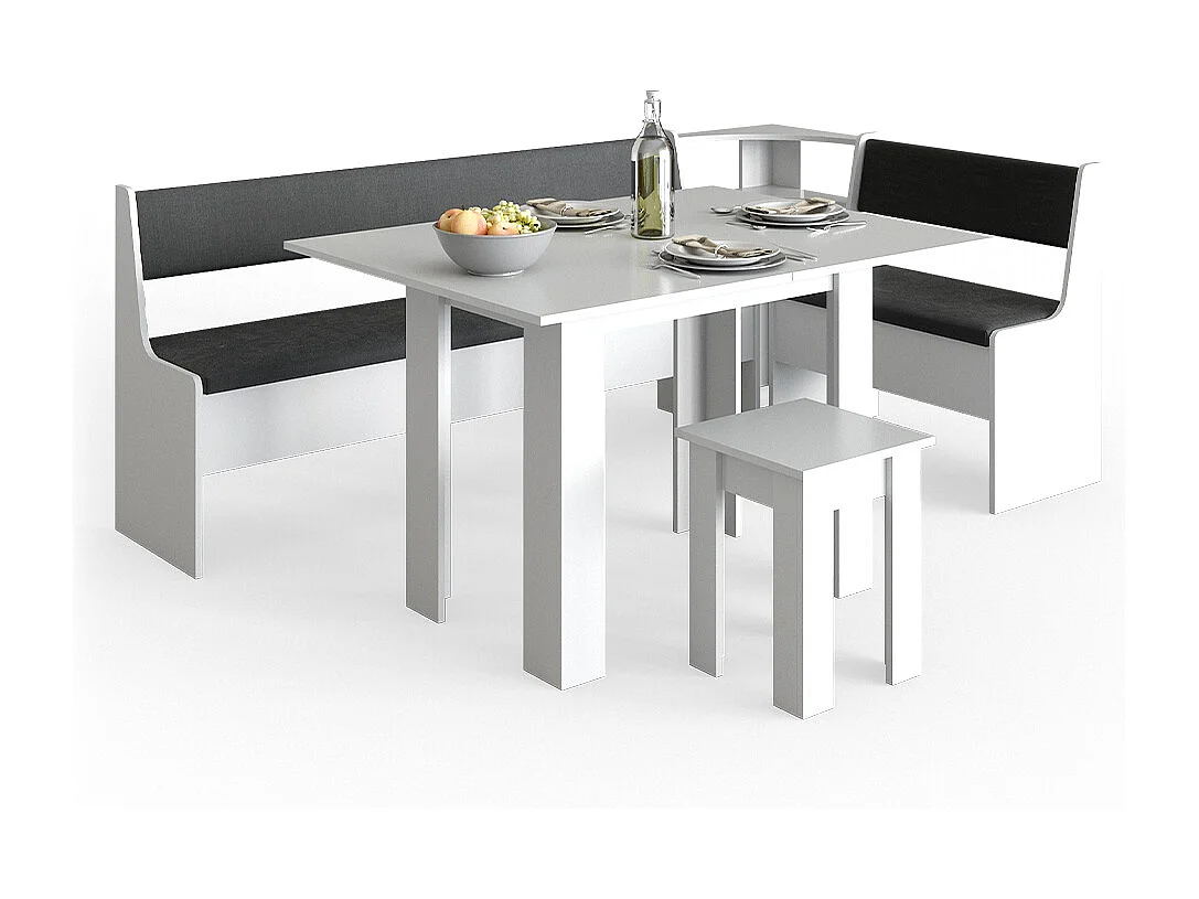 Groupe de banquettes dangle blanc 210x120x80 roman