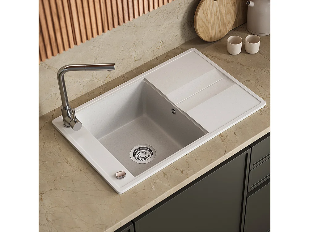 Evier blanc 78x50x20 kyoto