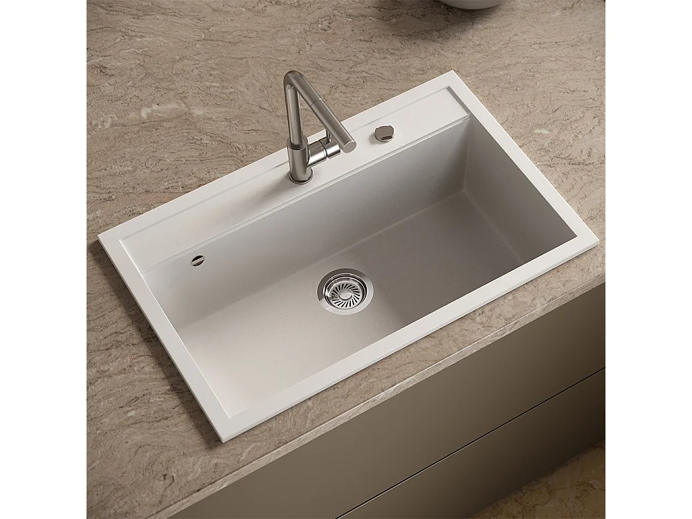 Evier blanc 80x51x20 sydney