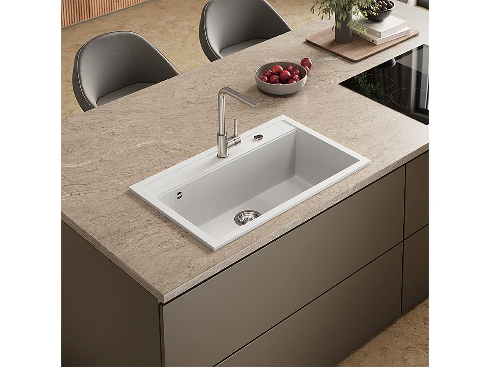 Evier blanc 80x51x20 sydney