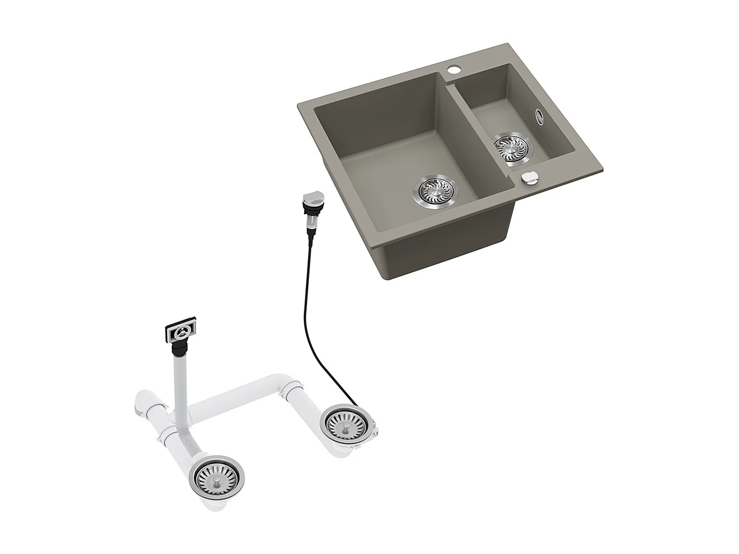 Spülbecken beton 58x50x28 prag