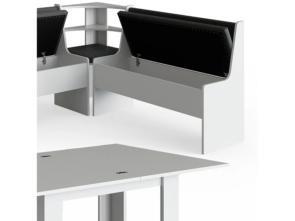 Groupe de banquettes dangle blanc 180x150x80 roman