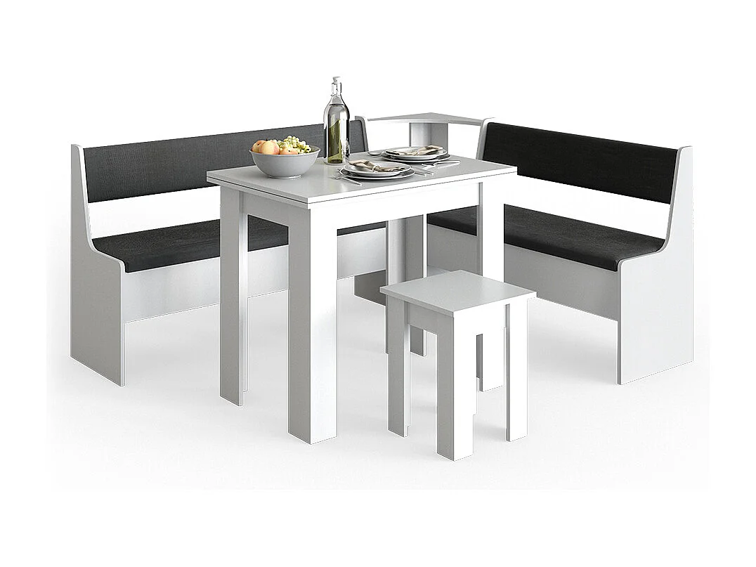 Groupe de banquettes dangle blanc 180x150x80 roman