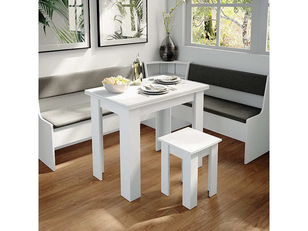 Groupe de banquettes dangle blanc 180x150x80 roman
