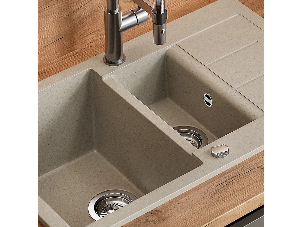 Spülbecken beige 80x50x20 seattle