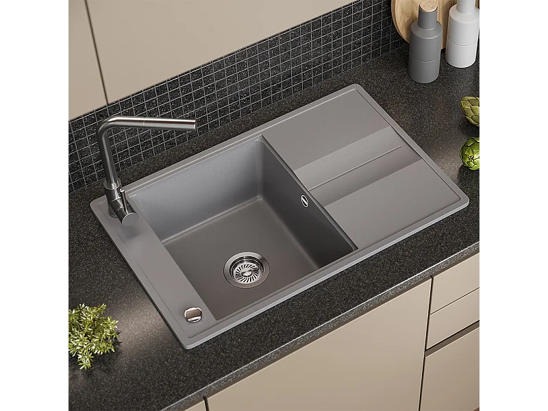 Lavello grigio 78x50x20 kyoto