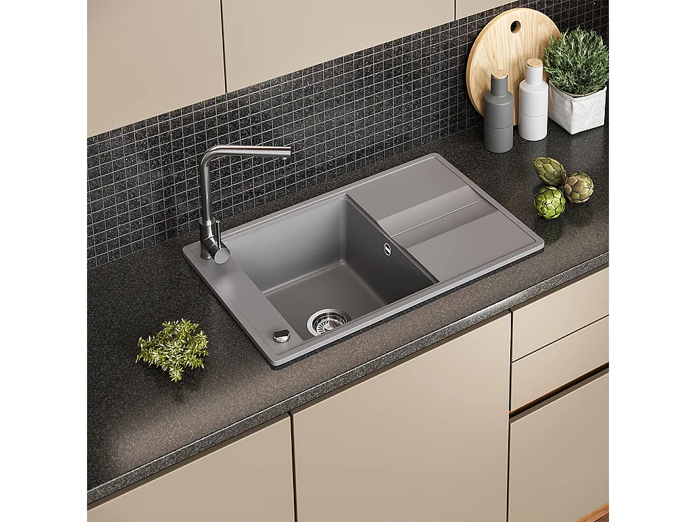 Spülbecken grau 78x50x20 kyoto