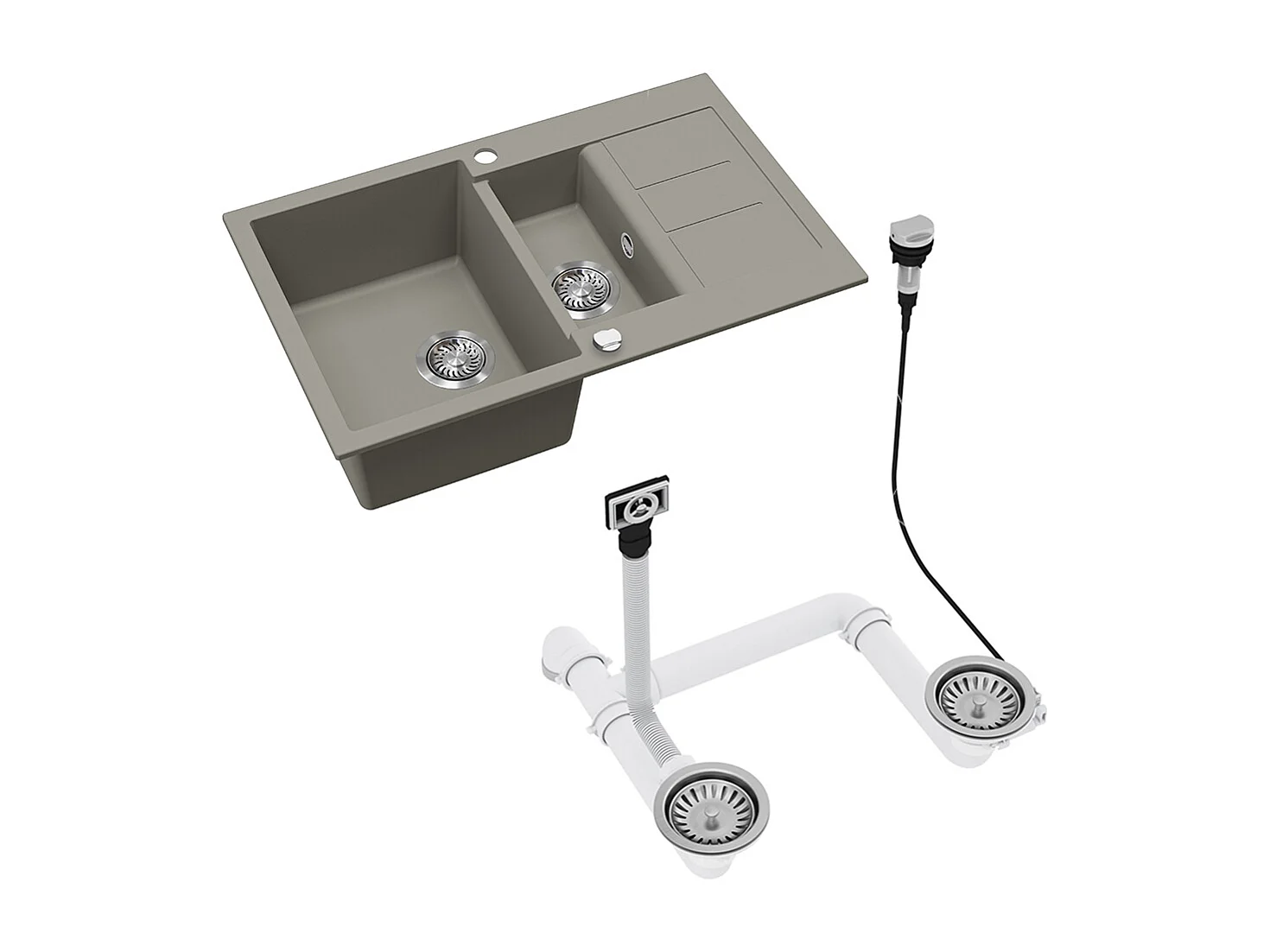 Evier béton 80x50x20 seattle