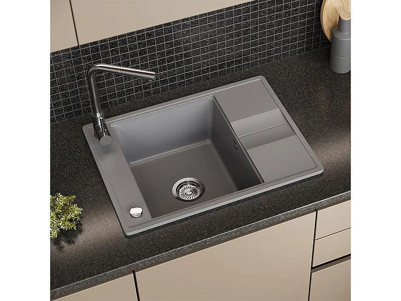 Spülbecken grau 67x50x20 osaka