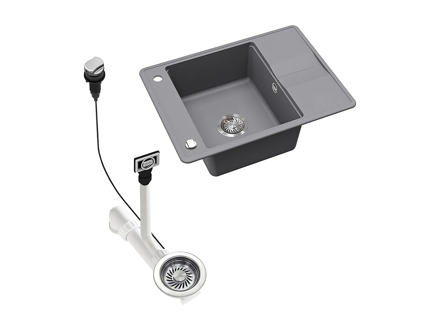 Spülbecken grau 67x50x20 osaka